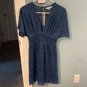 Blue lace dress